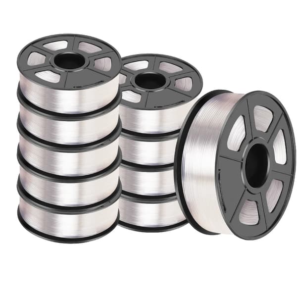 <SUNLU PETG 3D Filament, 1,75 mm Diameter, 1 kg Vikt, Exceptionell Hållfasthet>,PETG Klar 10