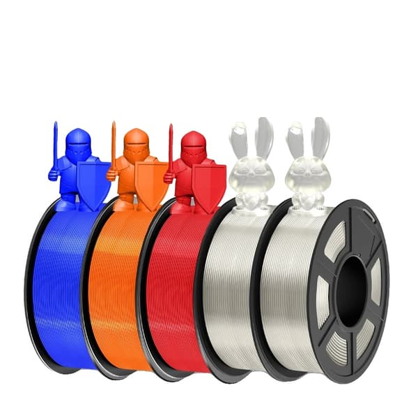 3D-tulostimen PETG-lanka, 1,1 kg per rulla, 1,75 mm halkaisija,PETG Harmaa 5 Rullaa