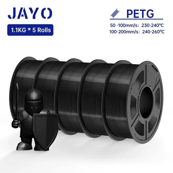 3D-skrivare PETG-filament, 1,1 kg per rulle, 1,75 mm diameter,PETG Grå 5 Rulle
