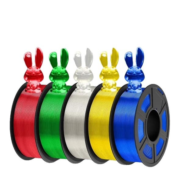 3D-tulostimen PETG-lanka, 1,1 kg per rulla, 1,75 mm halkaisija,PETG Harmaa 5 Rullaa