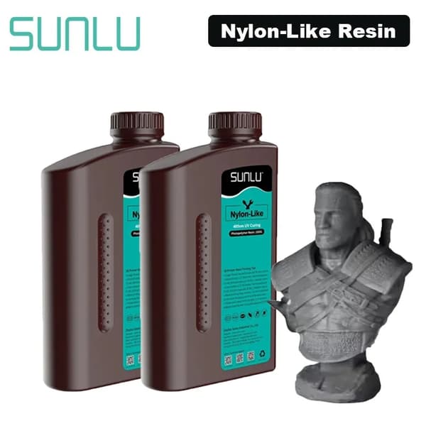 SUNLU 3D-printerharpiks, nylonlignende, 1000g volumen,Hårdhed Hvid