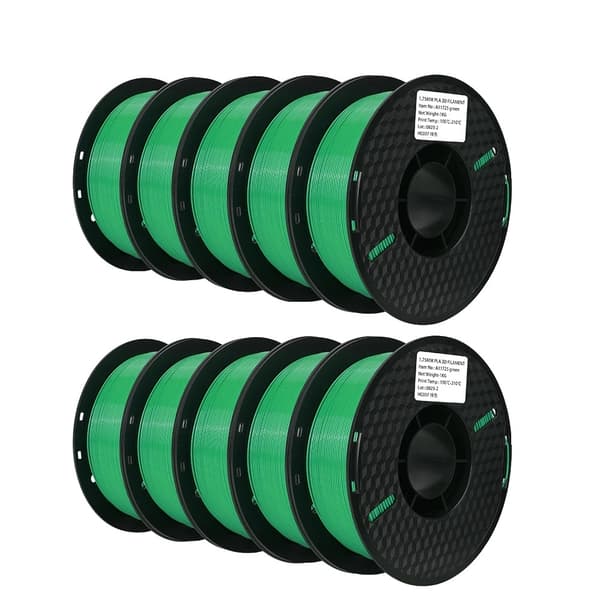 10KG PLA Filament, 1,75mm Diameter, Miljøvenligt Materiale,10 KG PLA Rød 10 KG PLA Green