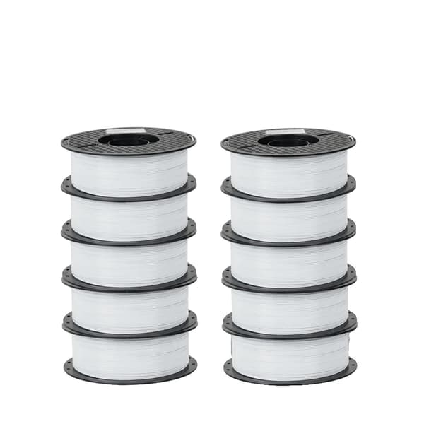 3D-skrivarfilament, 1,75 mm diameter, finns i 5 kg och 10 kg,10KG Vit PETG