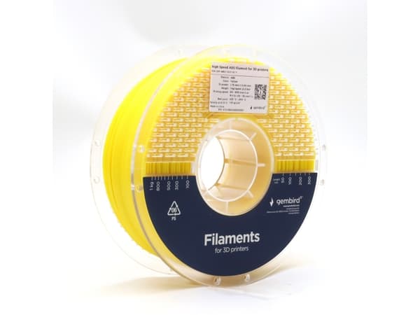 Gembird - Gul - 1 kg - 400 m - gul - fargeboks - ABS-filament (3D)