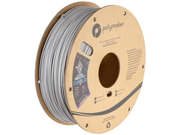 Polymaker PA07045 CosPLA Version B Filament PLA-plast Let at slibe, God lakvedhæftning 1.75 mm 1000 g Grå PolyLite™ 1 stk