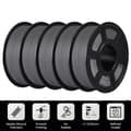 Miniatyrbillede 1 af 2: PLA Matte Filament, 1,75 mm Diameter, Miljøvenligt Materiale,MATTE Grå 5Rulle