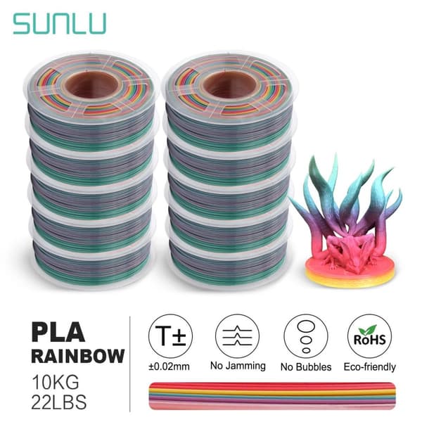 3D-tulostimen filamentti, ympäristöystävällinen PLA, korkea lujuus,10KG PLA Sateenkaari01