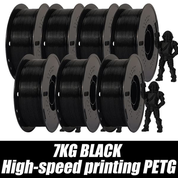 Musta HS-PETG filamentti, eri painovaihtoehtoja, korkea mittatarkkuus,HS-PETG 3KG