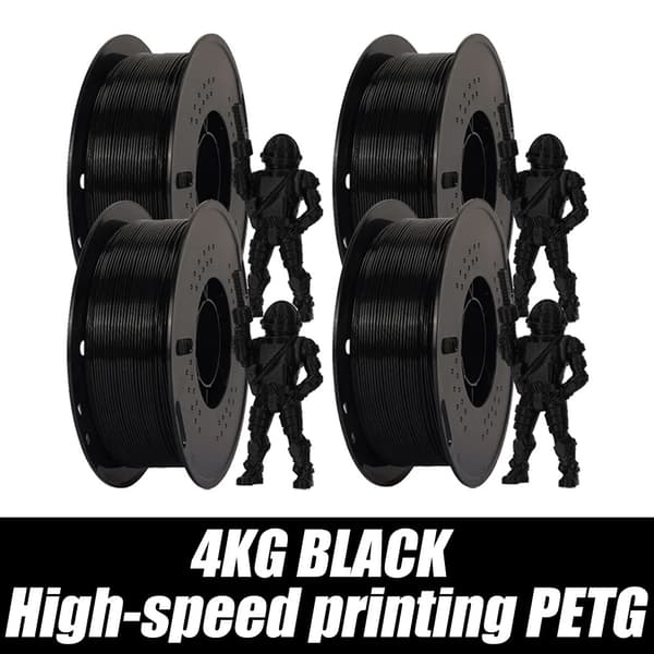 Musta HS-PETG filamentti, eri painovaihtoehtoja, korkea mittatarkkuus,HS-PETG 3KG