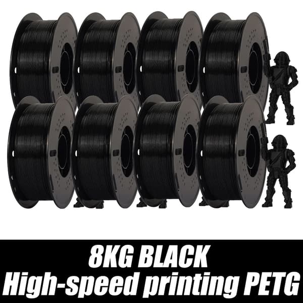 Musta HS-PETG filamentti, eri painovaihtoehtoja, korkea mittatarkkuus,HS-PETG 3KG