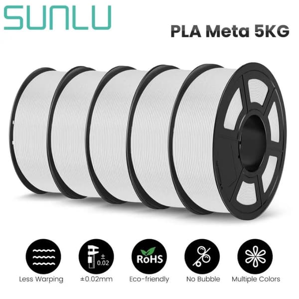 PLA Meta Filament, Miljøvenlig, Høj Styrke,PLA-Meta-Rød-5kg