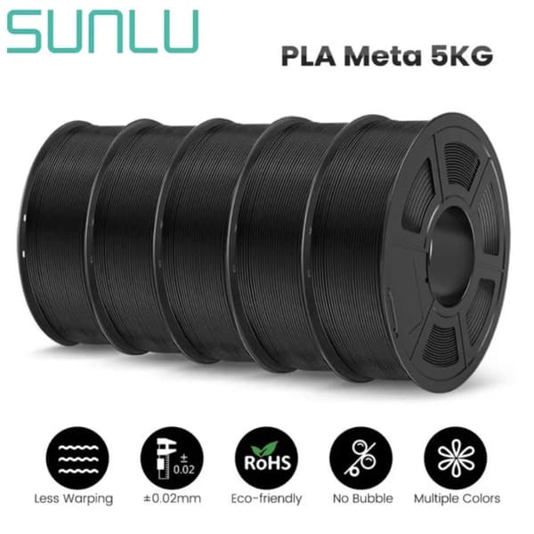 PLA Meta Filament, Miljøvenlig, Høj Styrke,PLA-Meta-Rød-5kg