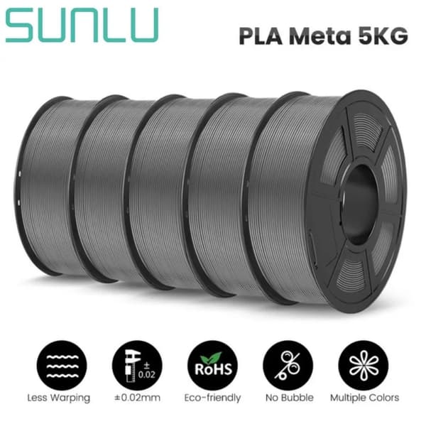 PLA Meta Filament, Miljøvenlig, Høj Styrke,PLA-Meta-Rød-5kg