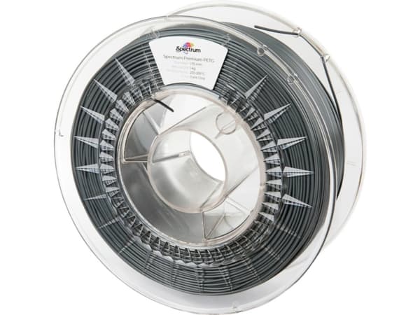 Spectrum Filaments 80310 PET-G Premium Filament PETG kemisk bestandig, slagfast 1.75 mm 1000 g Dark-Grey, Grå, Mørkegrå 1 stk