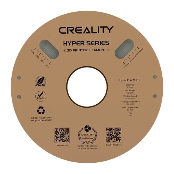 Hyper PLA Filament Creality (hvit)