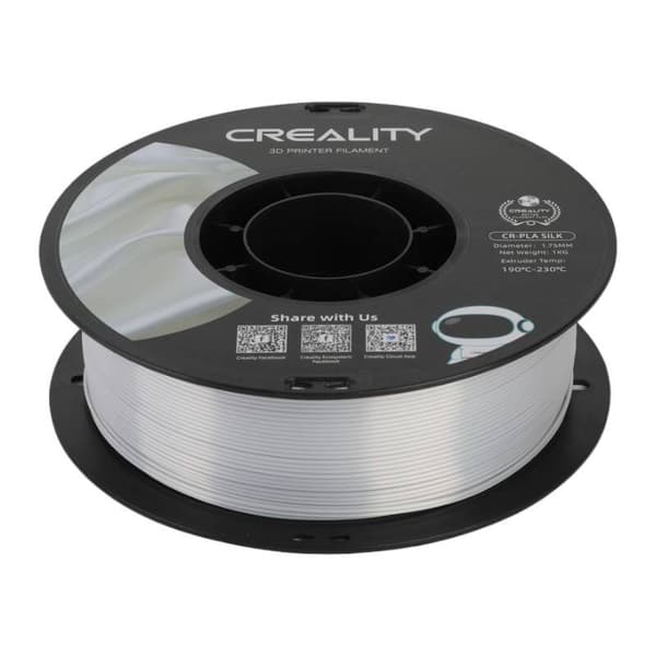 CR-Silk PLA Filament Creallity (sølv)
