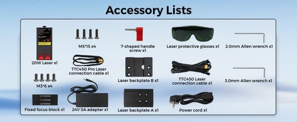 TwoTrees TC20 Laser Modul til TTC450 Pro