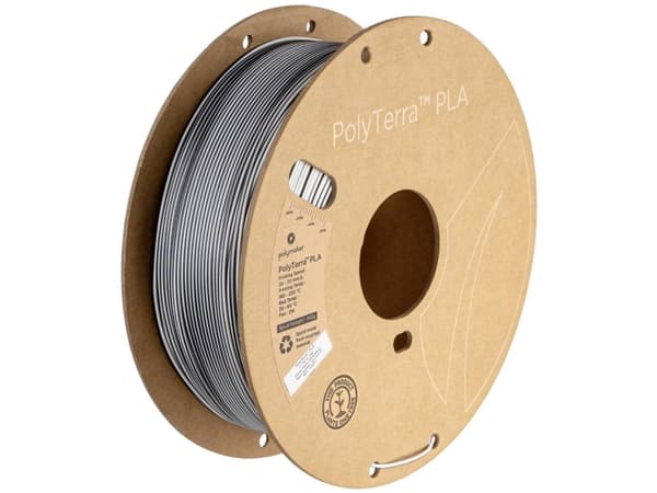 Polymaker PA04020 Dual Filament PLA muovia pienemmällä muovisisällöllä, Mat 1,75 mm 1000 g Shadow Black, White, Black PolyTerra™ 1 kpl