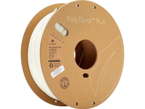 Poly Filament Polymaker PolyTerra PLA 1,75mm, 1kg - Cotton White}