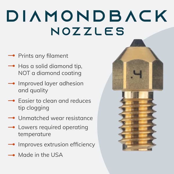 Diamondback Creality Spider Compatible 3d-printerdyse 0.6 Mm