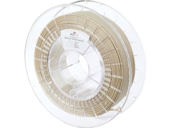 Spectrum Filaments 80169 WOOD Filament PLA compound Trælignende optik, God lakvedhæftning, Let at slibe 1.75 mm 500 g Natural 1 stk