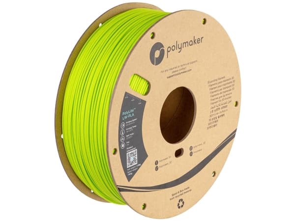 Polymaker PA08008 Filament LW-PLA Mat, Lav massefylde 1.75 mm 800 g Neongrøn PolyLite™ 1 stk