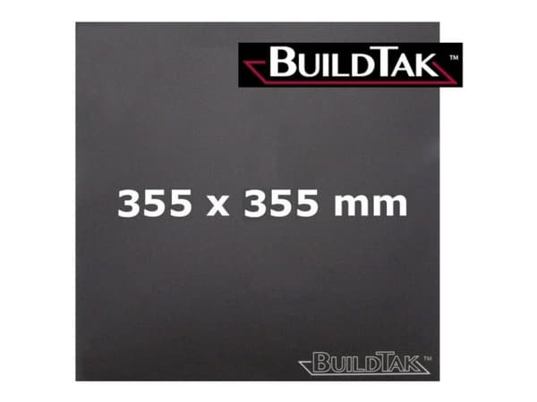 BUILDTAK Belægning med underlag Original 3D Printing Surface - Black 355 x 355 mm BT355X355