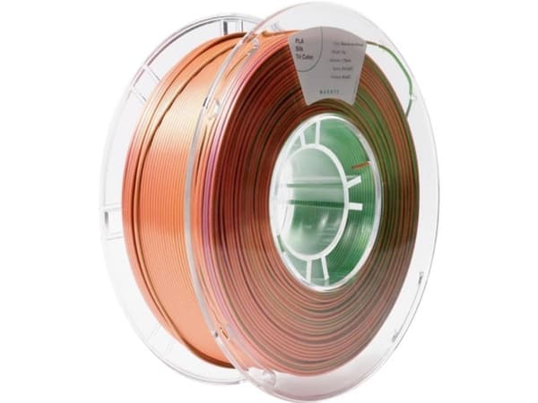 Maertz PMMA-1022-002 PMMA-1022-002 Filament PLA-silke Glinsende 1.75 mm 1000 g Blå , Grøn, Orange 1 stk
