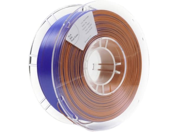 Maertz PMMA-1021-005 PMMA-1021-005 Filament PLA-silke Glinsende 1.75 mm 1000 g Blå , Orange 1 stk