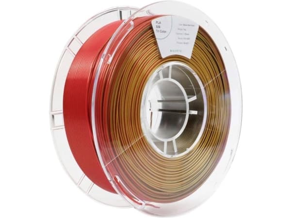 Maertz PMMA-1022-006 PMMA-1022-006 Filament PLA-silke Glinsende 1.75 mm 1000 g Sort, Rød, Guld 1 stk