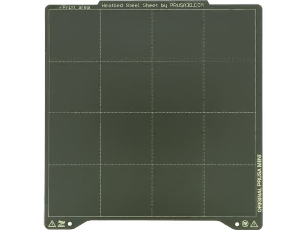 Prusa Spring stålplate med selvklebende PEI-ark - for Prusa Mini+-skrivere - glatt}