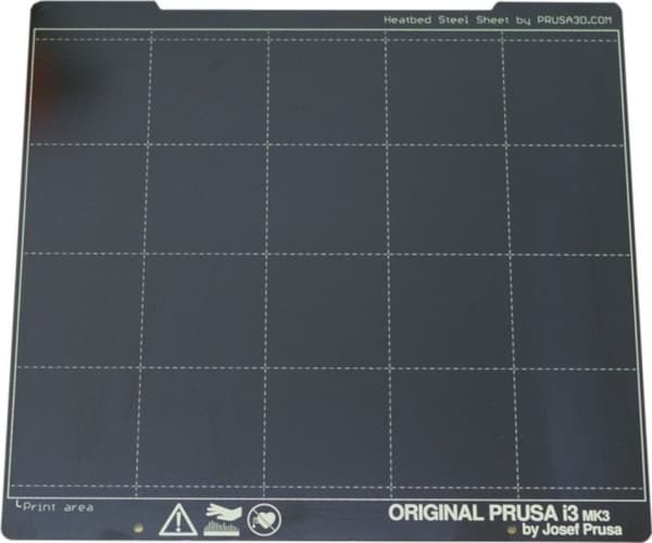 Prusa Spring stålplate - for Prusa-skrivere - glatt}