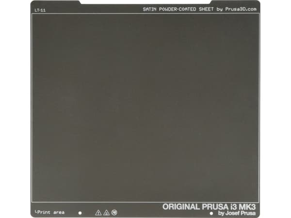 Prusa PEI jousiteräslevy - Prusa MK4, i3 MK3/S/+ ja MK2.5/S tulostimille - satiininen}