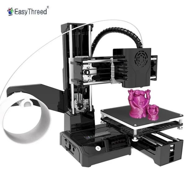Easythreed 3D-skrivare, 100X100X100mm utskriftsstorlek, 40mm/s hastighet,K9-Svart, TF-kort offline