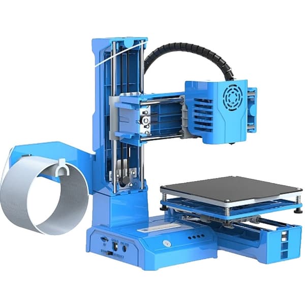 Easythreed 3D-printer, 100X100X100mm printstørrelse, 40mm/s hastighed,TF-kort offline, K9-Blå