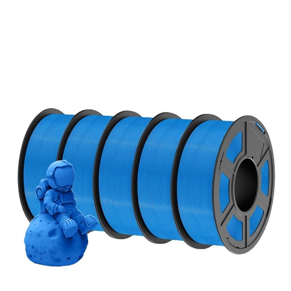 JAYO PLA Filament, 1,75 mm Diameter, Højhastighedsprint, Temperaturinterval 190-260°C,HSPLA Blå 5stk