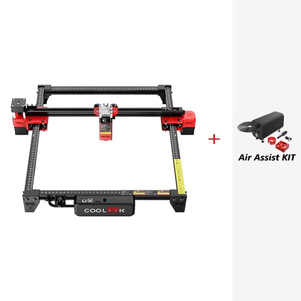 COOLOOK Lasergravyrmaskin, 300 * 300 mm gravyrområde, 5,5 W lasereffekt,kit 1, EU-kontakt