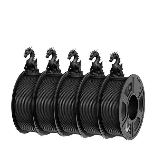 PLA Plus 3D -filamentti, 205-215 °C tulostuslämpötila, siististi kierretty,PLA p 2.0 musta