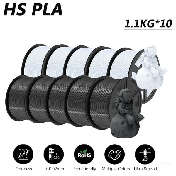 Højhastigheds PLA Filament, Uden Lugt, Miljøvenlig, 1,75 mm Diameter,HS-PLA 5WT5GY