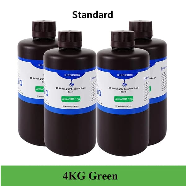 405nm UV-hartsia LCD 3D-tulostimille, korkea lujuus, alhainen kutistuminen,4 kg vihreä standardi