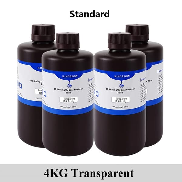 405nm UV-hartsia LCD 3D-tulostimille, korkea lujuus, alhainen kutistuminen,4 kg trans -standardi