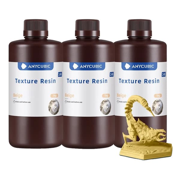 ANYCUBIC Tekstuurihartsi, Mattapinta, Korkea Tarkkuus,Beige 3kg