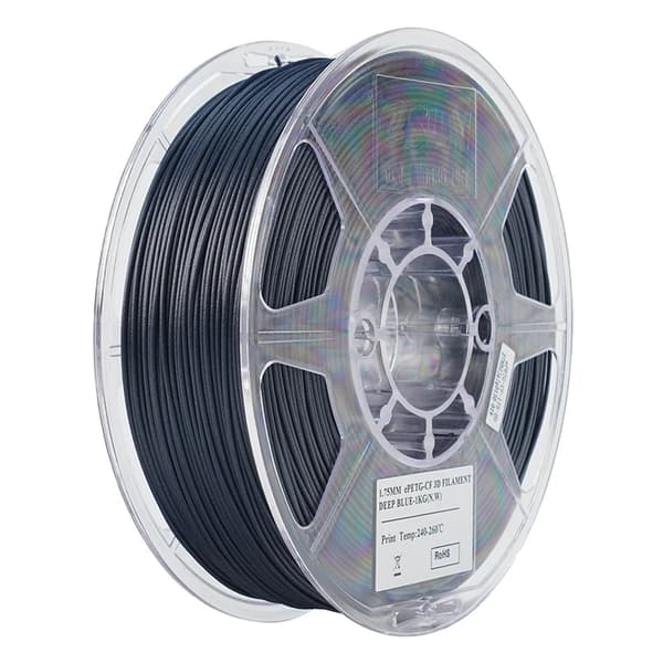 3D Filament, 1,75MM Diameter, 1KG PETG Carbon Fiber,Dybblå
