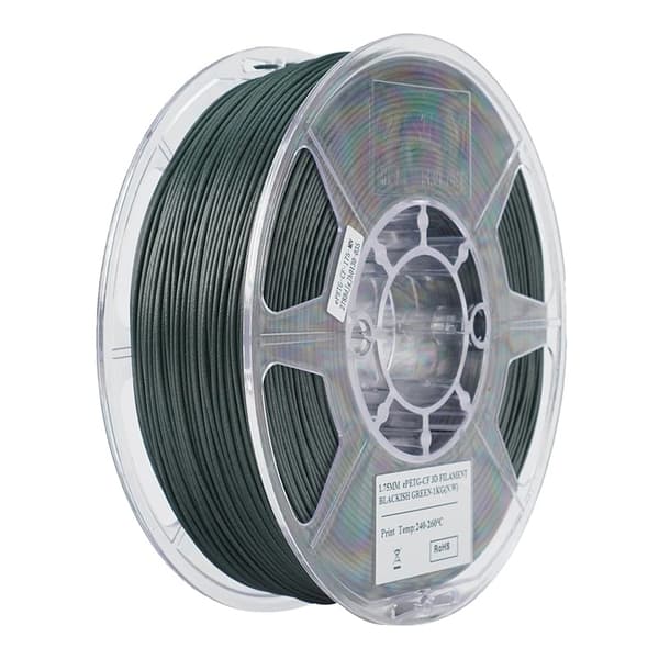 3D Filamentti, 1,75MM Halkaisija, 1KG PETG Hiilikuitu,Mustanvihreä