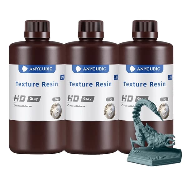 ANYCUBIC Tekstur Harpiks, Mat Finish, Høj Præcision,HD Gray 3 kg