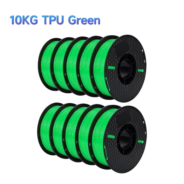 TPU Filament, 1,75 mm Diameter, 95A Hårdhed,10 kg TPU Grøn