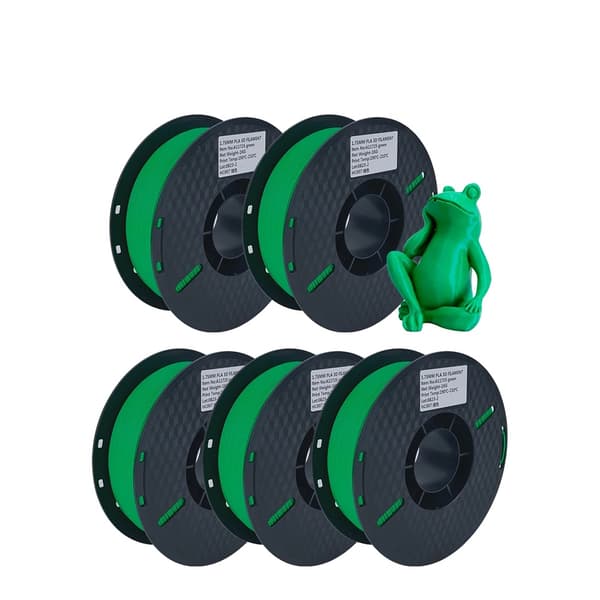 5KG PLA filament, diameter 1,75 mm, printtemperatur 190-230°C,5KG Grøn PLA