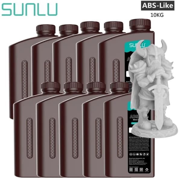 SUNLU UV ABS Lignende Harpiks, Lav Lugt, 10KG Kapacitet,LYS GRÅ 1000g
