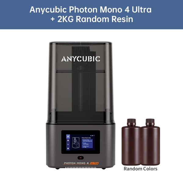 Photon Mono 4 Ultra 3D-printer, 10K LCD-skærm, 80 mm/t udskrivningshastighed,Tilføj 2L