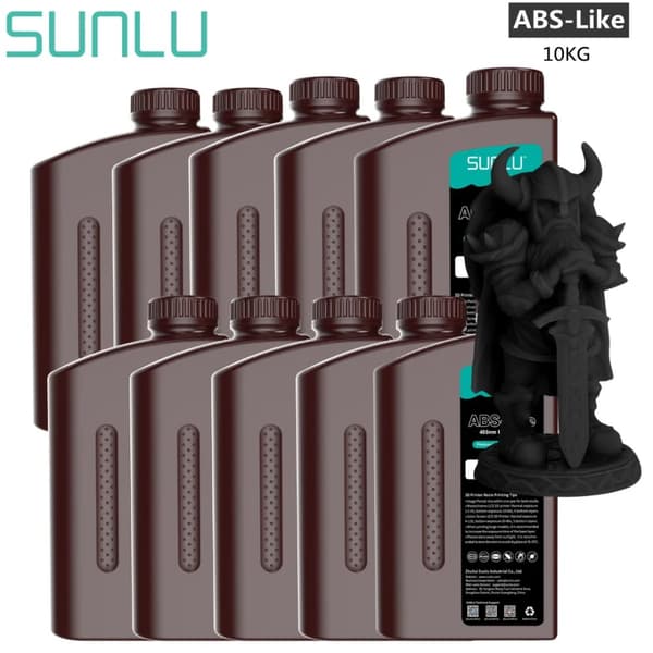 SUNLU UV ABS Lignende Harpiks, Lav Lugt, 10KG Kapacitet,SORT 1000g